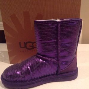 UGG Australia K Classic Short Sparkles Boots SZ:4
